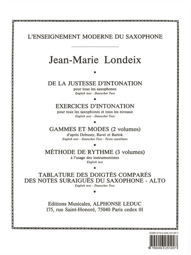 Tablature des Doigtes compares des Notes suraigues